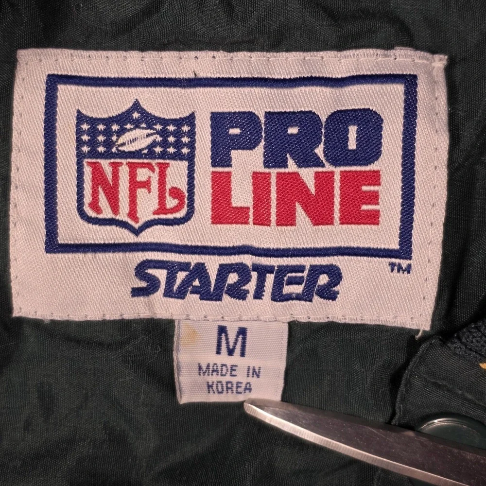 Vintage Starter Green Bay Packers Pullover Jacket Mens Medium Green Pro Line